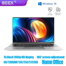 Laptop BEEX da 15.6 pollici Intel Celeron J3455,FHD(1920*1080) IPS 8GB 12GB RAM 256G/512G SSD, PC portatile sottile Windows 10