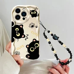 Adorable Cat Chain Lanyard Phone Case Cover for Honor 600Pro 5G (S22658)