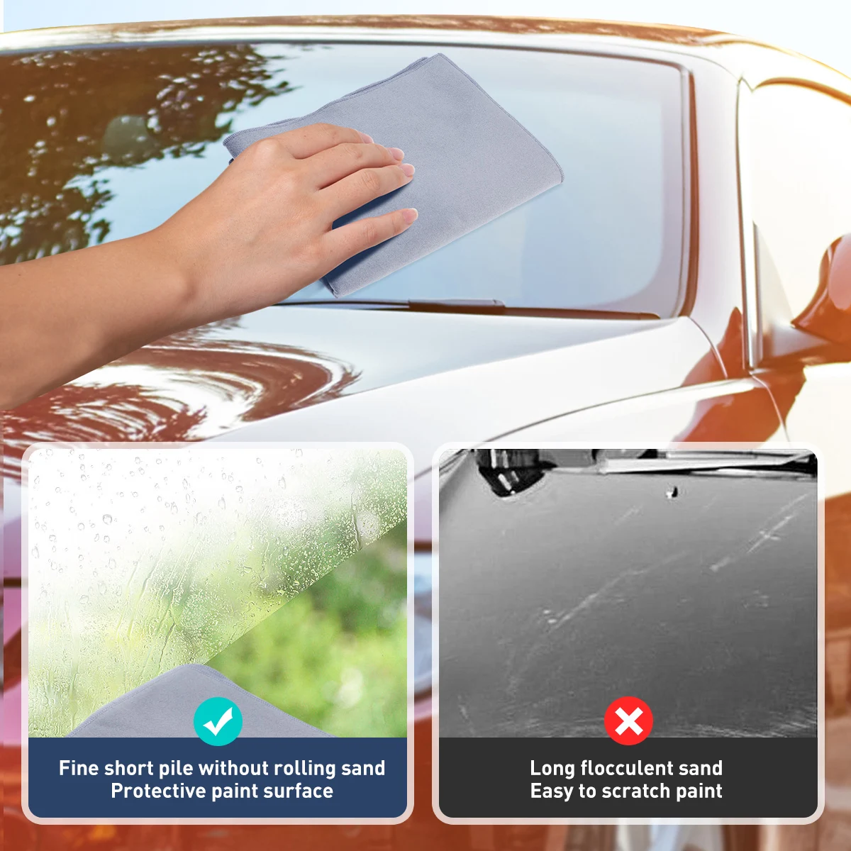 자동차 디테일링 자동차 용품, 부드럽고 편안한 양면 사용 가능, 오토바이 린팅 없음