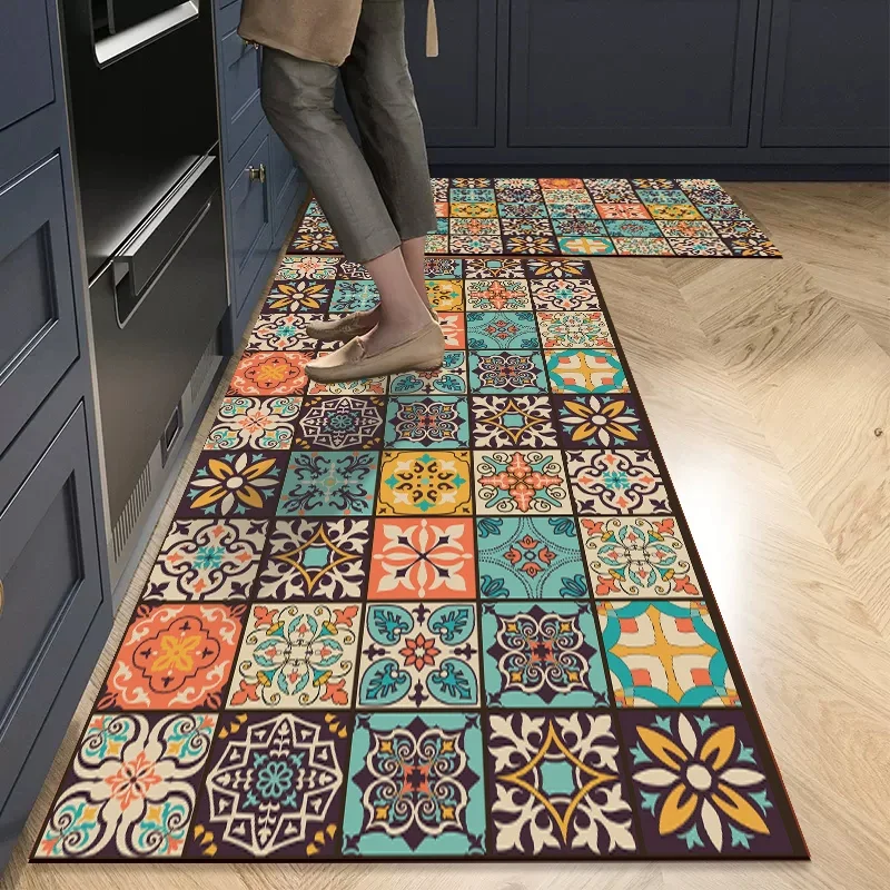 Non-slip Kitchen Mat Crystal Velvet Super Absorbent Floor Mats Kitchen Long Carpets Bathroom Entrance Door Mat Bedroom Long Rugs floor mat,shaggy rugs