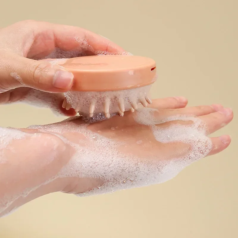 Shampoo in Silicone pettine per massaggio rimozione della forfora per uso domestico spazzole per capelli per alleviare il prurito spazzola per doccia da bagno parrucchiere