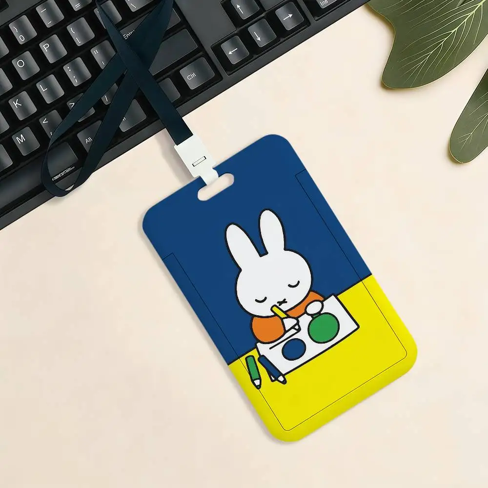 Niedlicher M-Miffy Anime Kartenhalter Kartenetui für Bank-, Kredit-, Studenten-, ID-, U-Bahn-, Arbeitsausweis, Ausweishalter, Türkartenhalter – Detail 7