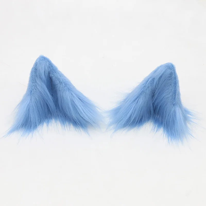 Cat Ears Fashion Sweet Lovely Furry Animal Beast Ear Hair Clips Anime Lolita Wolf Cat Ears Cosplay Plush Halloween Furry Costume Anime Hair Accessories Game Cosplay Props Anime Ear Clips