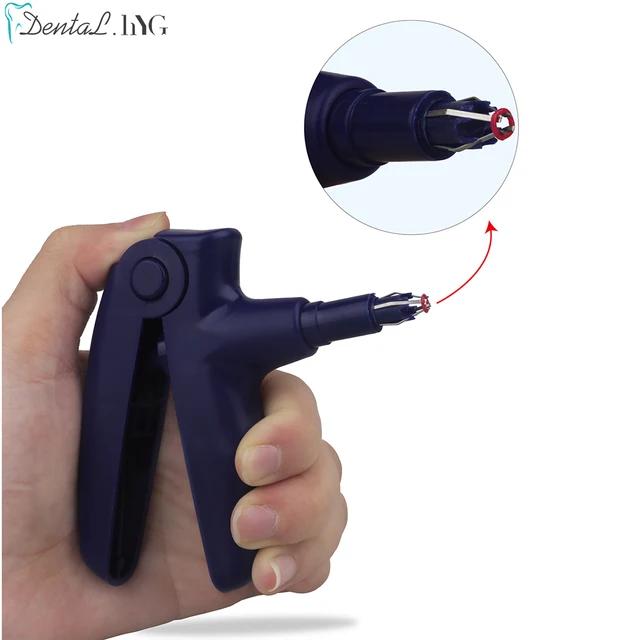 Dental Orthodontic Ligature Gun Ligature Ties Placer Dispenser for Elastic Ligature Ring Teeth Braces Dentistry Lab Instrument