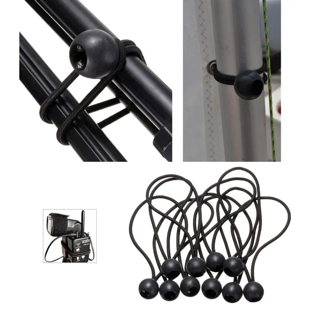 Elastic String Cord & Ball 10 Pieces for Camping Tent Tarpaulin Tarp Canopy Boat Trailer Banner camping tent accessories