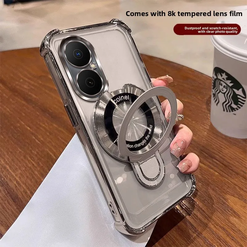 Magnetic Stand Airbag Lens Protection Shockproof Bumper Case