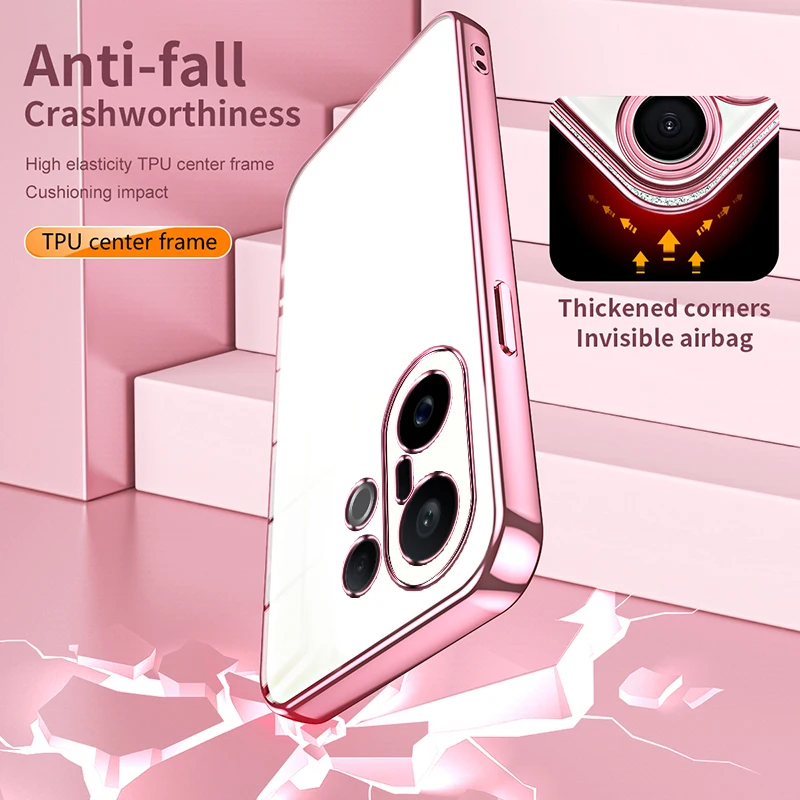 Fashion Electroplating Transparent Silicone TPU Shockproof Case