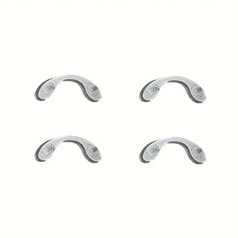 유색 U 실리콘 결합 샴 새들 안경, 부드러운 코 패드, 안경에 삽입, 반투명 미끄럼 방지 코 패드, 4 개