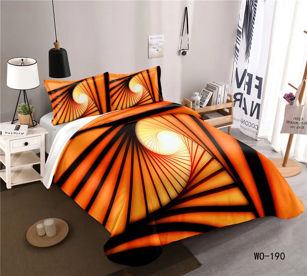 3D Geometric Duvet Cover King/Queen SizeThreedimensional Bedding