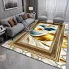 Nordic Black Gold Carpets Living Room Marble Sofa Large Area Rug Entrance Non-slip Door Mat Kitchen Hallway Balcony Decor Rugs 4