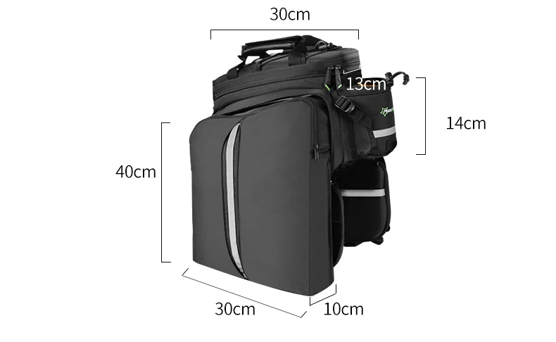 Description Picture 4 of itemROCKBROS Bicycle Bag MTB Bike Rack Trunk Waterproof Pannier Bike Multifunctional 35L Large Capacity Travel Bag Bike Accessories