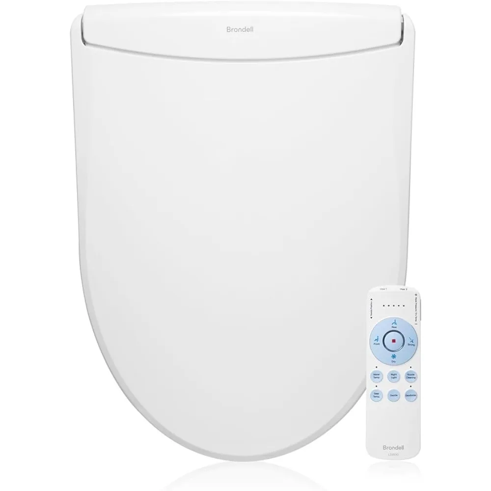 

Swash Electric Bidet Toilet Seat With Oscillating Stainless Steel Nozzle, Night Light, Gentle Close Lid，Warm Air Dryer, Heated