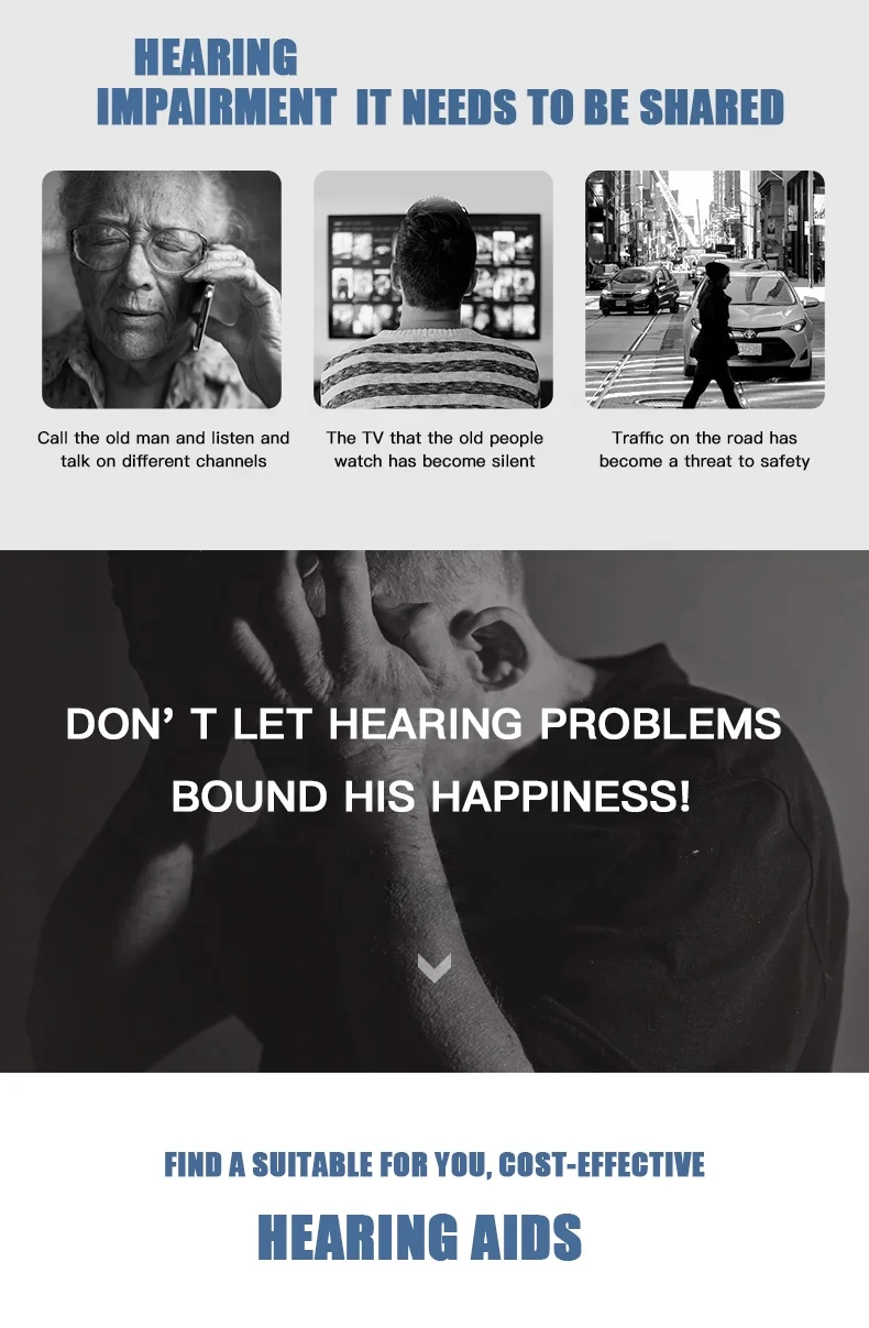 Rechargeable Mini Hearing Aid for Elders