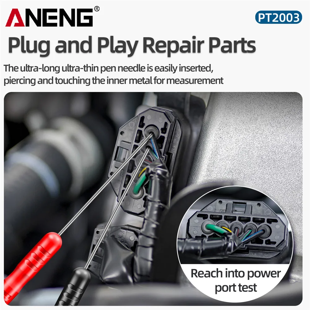 Diagnostic Tools Multimeter Test Lead ANENG PT2003 Extention Back Piercing Needle Tip Probes Car Automotive Test Probe Kit 3MM