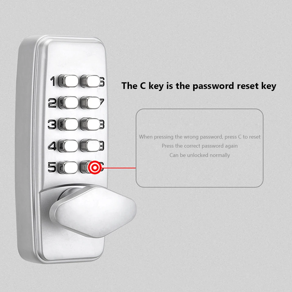 Waterproof Metal Mechanical Code Door Lock