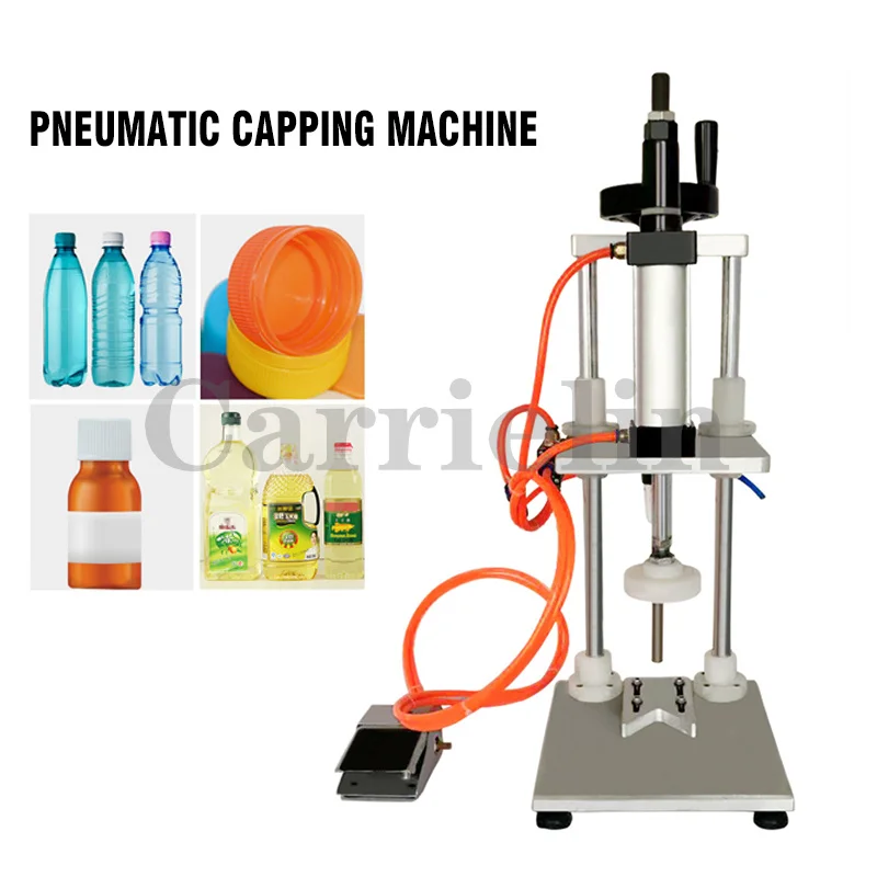 

Pneumatic Bottle Cap Pressing Machine Crown Capper Milk Powder Tin Cosmetics Soy Sauce Bottle Press Capping
