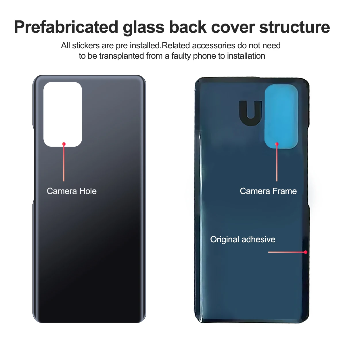 Rückabdeckung für Redmi Note 10 Pro Ersatz-Rückseite Harte Batterieabdeckung Rückgehäuse mit Klebstoff M2101K6G Batterieabdeckung – Detail 5