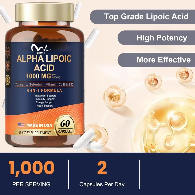 AlphaLipoicAcid-1000mgALACapsules,LiverCleansing,MetabolismandCellular