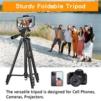 Tripod,60" Camera Tripod with Travel Bag,Cell Phone Tripod with Remote,Professional Aluminum Portable Tripod Stand - Image 6