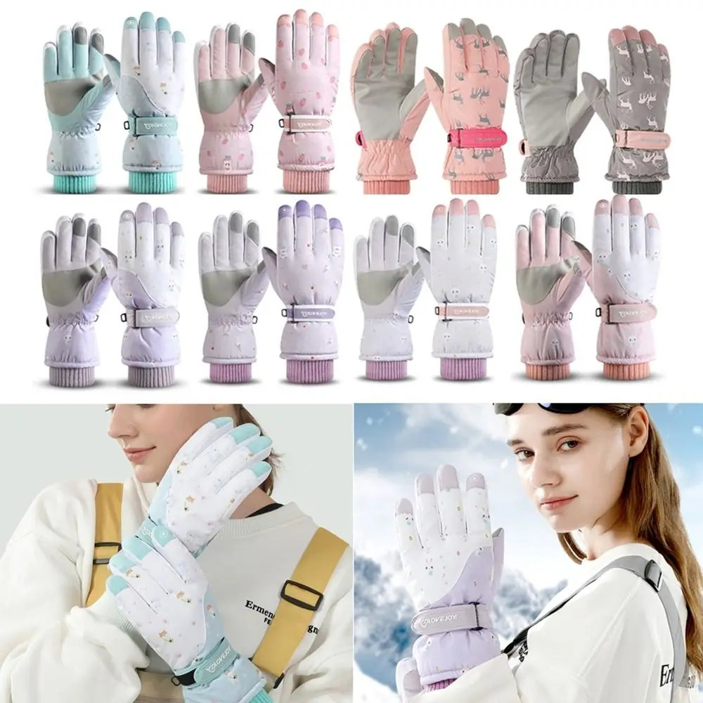 

Флисовые лыжные перчатки, новые ветрозащитные зимние теплые перчатки для сенсорных экранов, водонепроницаемые Нескользящие велосипедные лыжные перчатки для верховой езды
