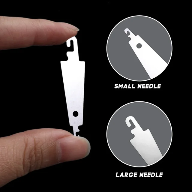 1-50PCS Stainless Steel Needle Threaders Inserter Embroidery Needle Threader Threading Device DIY Needlework Cross Embroidery 3