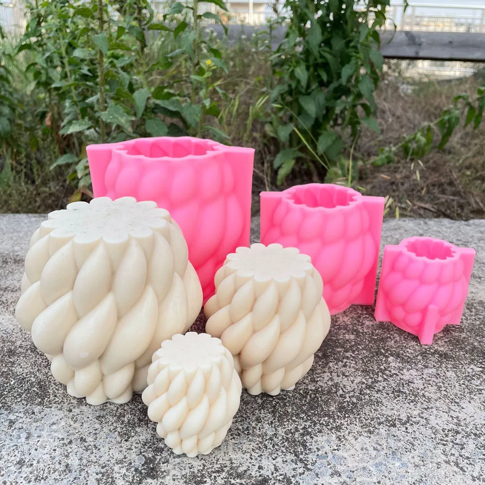 Description Picture 3 of itemRotating 3D Raindrops Candle Silicone Mold Geometric Crafts Art Abstract Candle Making Tool DIY Soap Resin Mold Gifts Home Decor
