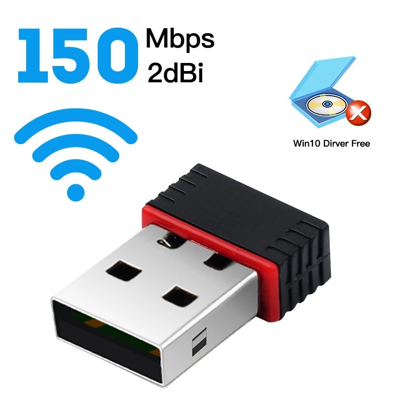 Adaptador WiFi USB 150 Netowrk, Mini y potente 802,11 tarjeta LAN, Wi Fi, Dongle para ordenador portátil/PC con antena para 7/10| | - AliExpress