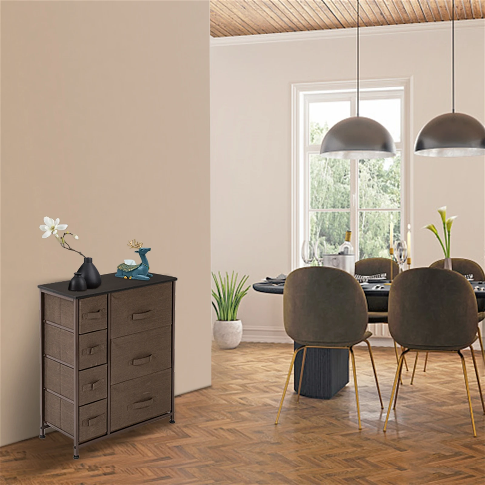

Dresserwith7Drawers-FurnitureStorageTowerUnitforBedroom, прихожей, шкафа, офисной организации-стальной каркас, легкие подвесные ящики