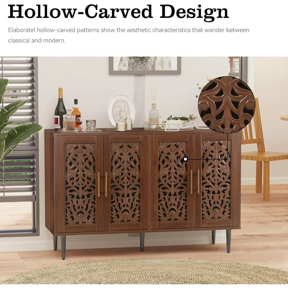 Vintage Carved Accent Cabinet 5