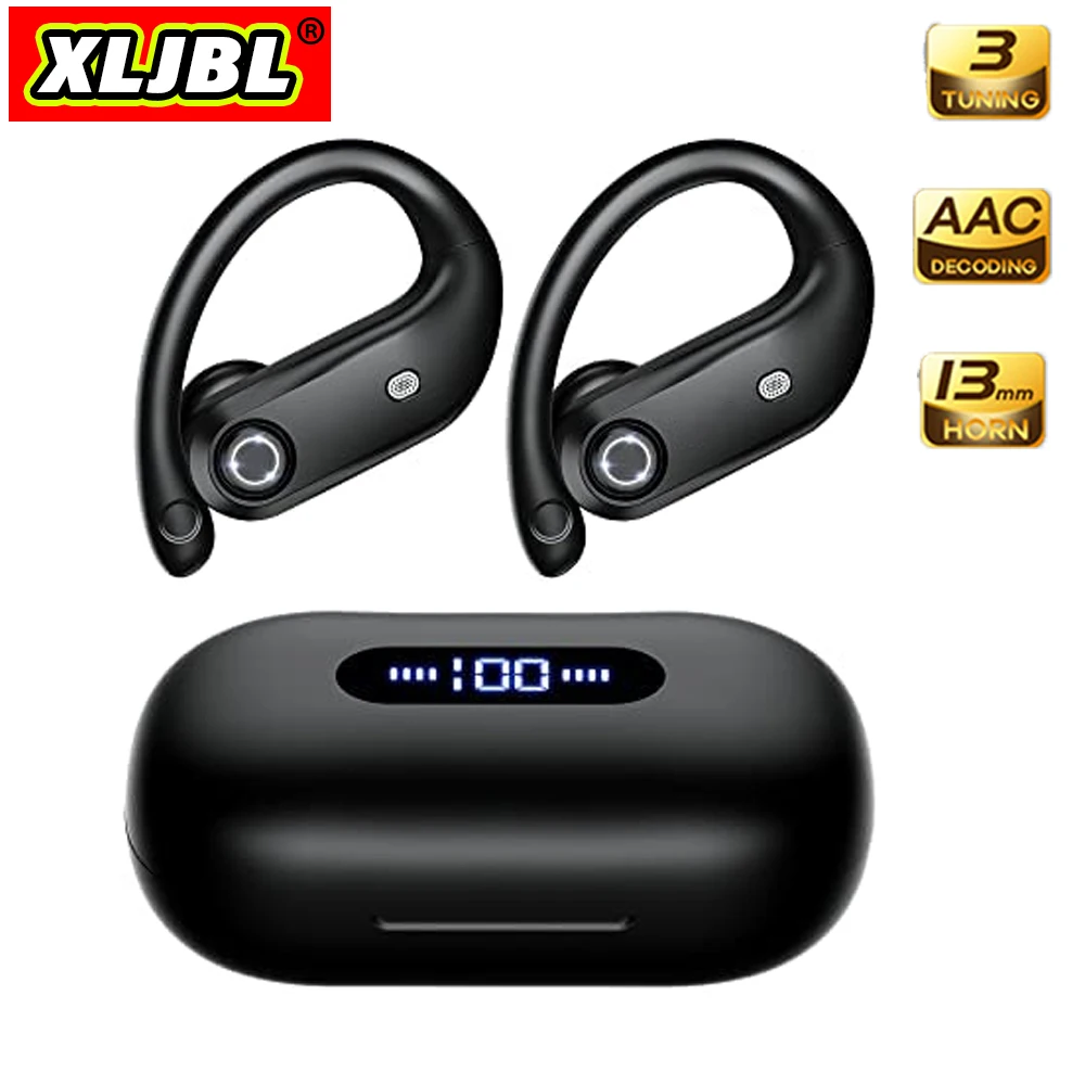 Xljbl True Wireless Earbuds Cuffie Bluetooth 130H Riproduzione 4-Mic Hd Call Auricolari Impermeabili Auricolari Sportivi Per Airpod