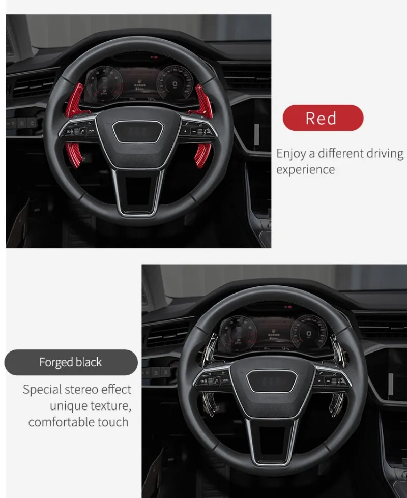 T-carbon Steering Wheel Extension Shift Paddle Shifter For Audi A7 A4 A6 A3L Carbon Fiber Paddle Shift