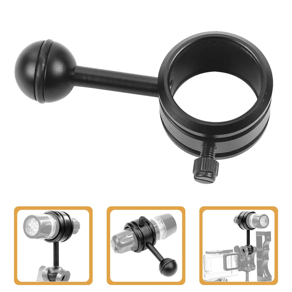 수중 볼 클램프 다이빙 손전등 브래킷 사진 조명 장비용 볼 마운트 알루미늄 합금 ABS 안정적이고 안전함
