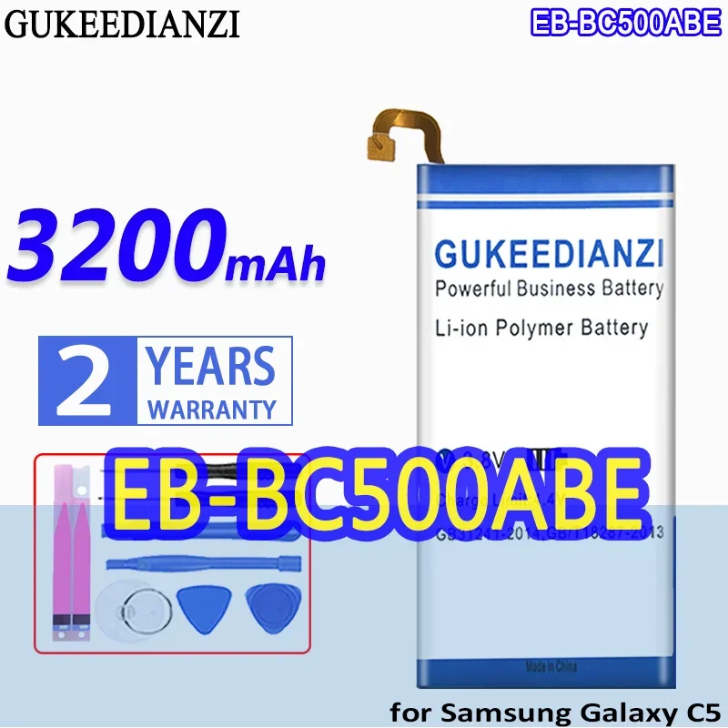 

High Capacity GUKEEDIANZI Battery EB-BC500ABE EBBC500ABE 3200mAh for Samsung Galaxy C5 SM-C5000