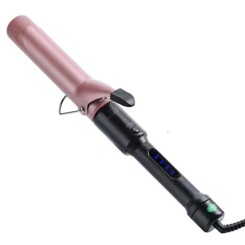 25mm 1 Inch Hair Curling Iron Tourmaline Coating Barrel Curler LCD Display 9 Heat Setting