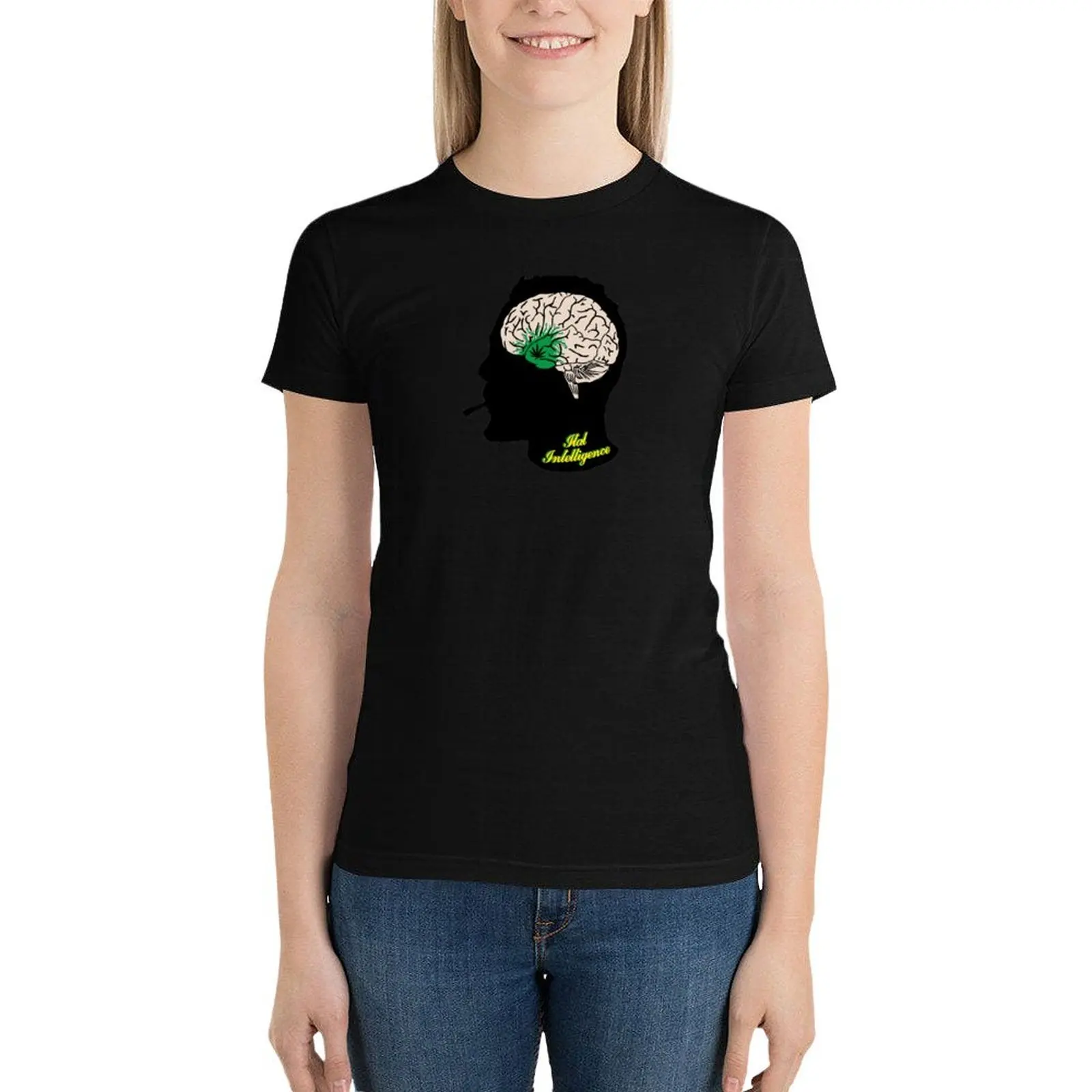 Ital intelligenceOG logo T-Shirt animal print shirt for girls Short sleeve tee funny workout shirts for Women