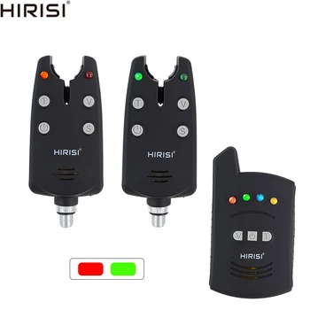 Hirisi 전자 낚시 알람, 유럽 잉어 낚시 장비 키트용 무선 바이트 알람, 1 + 2 세트