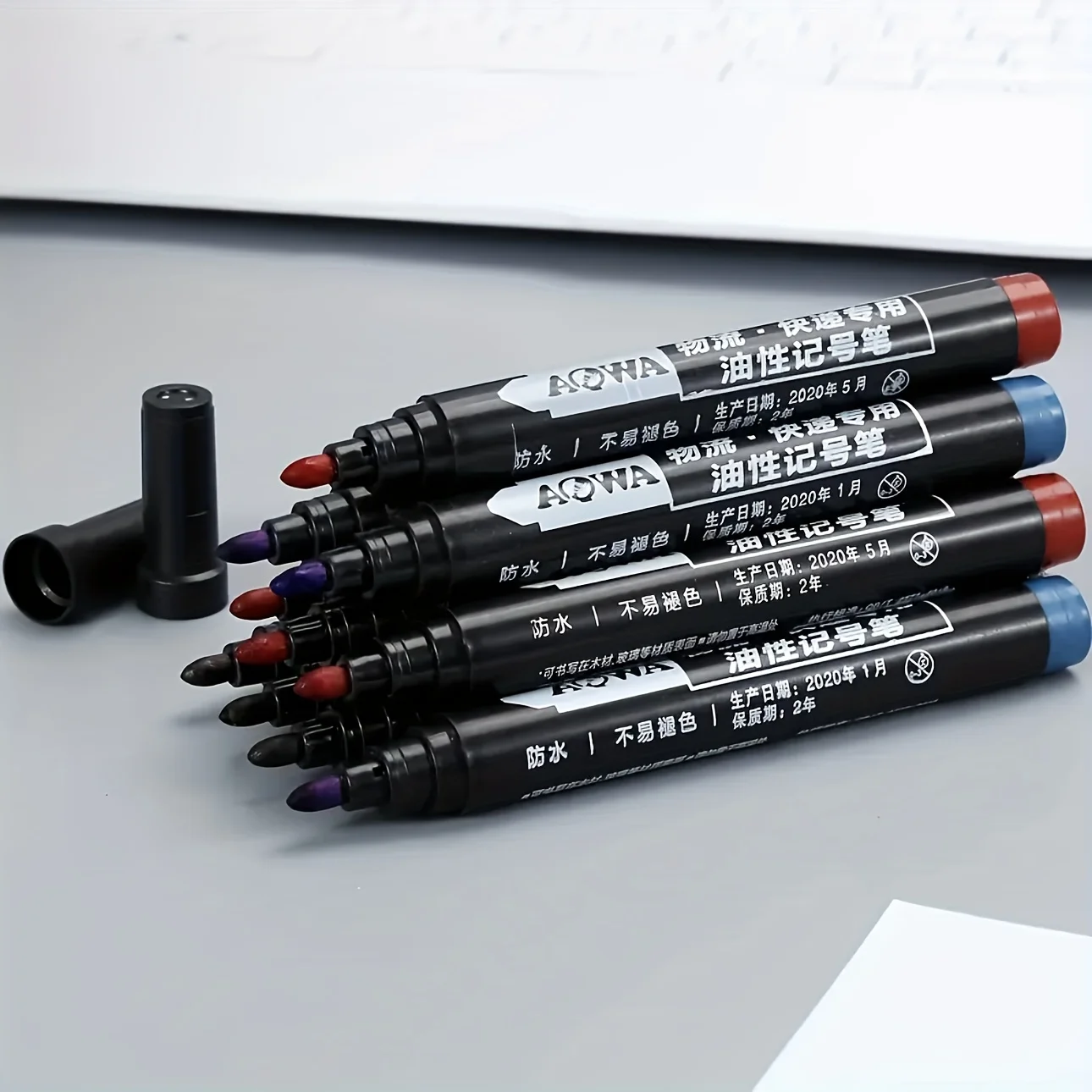 15pcs Oil-Based Permanent Markers Set for Paper, Metal, Glass, Wood, - Ideal for School, Office, Engineering, Construction, Arts - 4