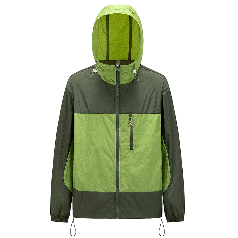 

UPF50+Sunscreen Jacket 2024 Summer Trendy Brand Mountain Outdoor Sports Contrast Sunscreen Clothing Couple Casual Windbreaker