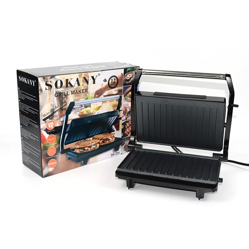 750W Household Mini Steak Machine Hamburger Fried Egg Electric Sandwich Maker Non Surface Grill Toaster EU Plug 2