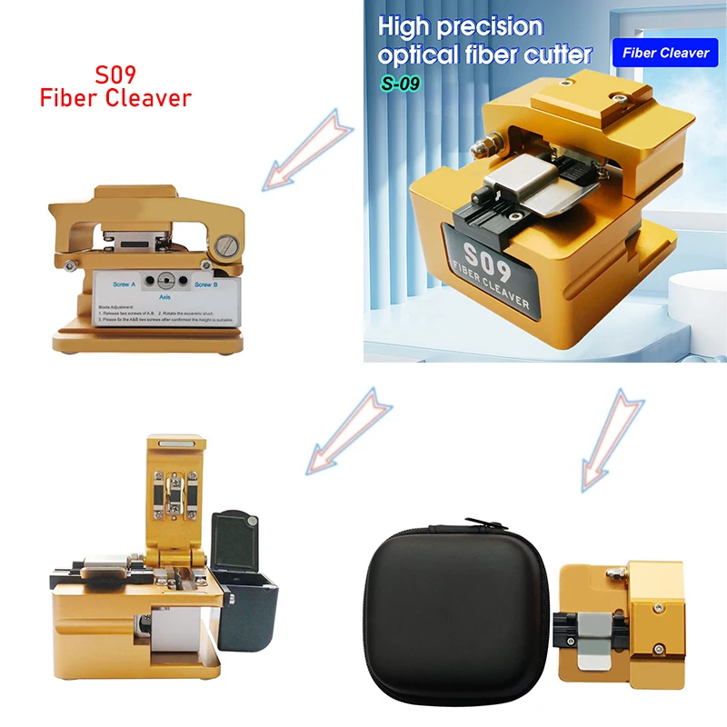 High Precision Fiber Cutting Knife Tool SKL-8A Optical Fiber Cleaver Cable Cutting Knife SKL-6C FTTH Fiber Cleaver FC 6S S09