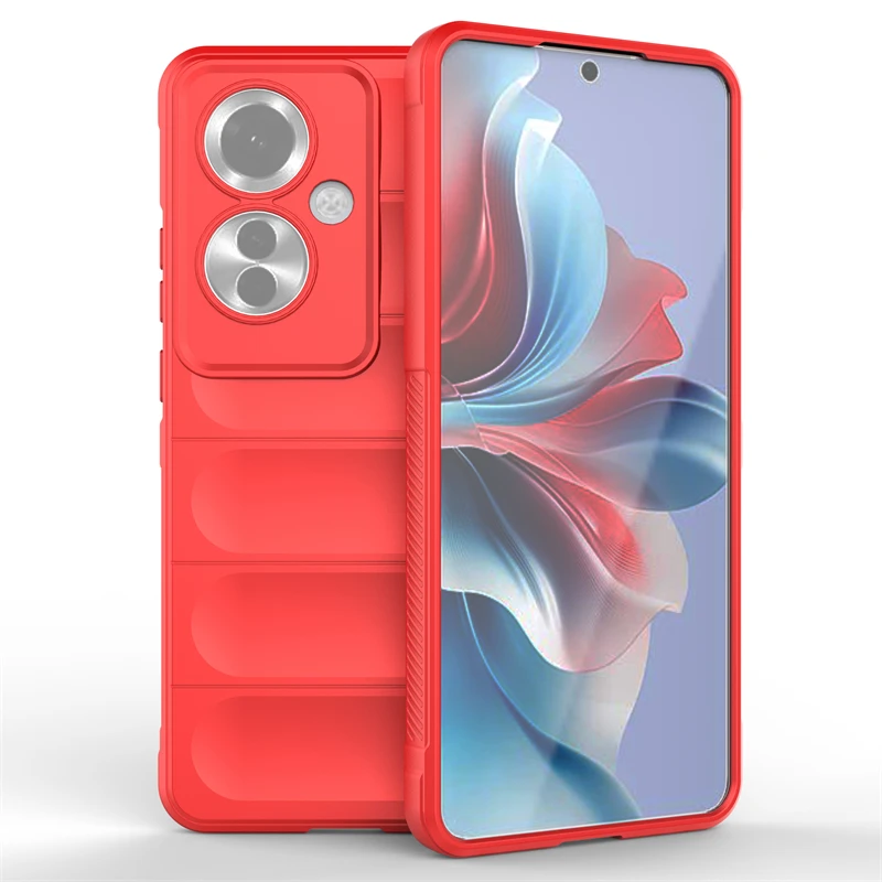 LXHGrowH Cover per OPPO Reno11 F 5G / OPPO Reno 11F 5G, Custodia Antiurto Protettivo di Militare Grade, Anti-shock Protettiva Armor con Scorrevole Protezione Fotocamera e Magnetica Supporto, Argento