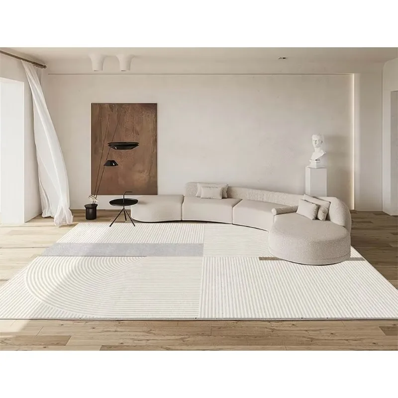 Ins Cream Style Carpet for Living Room Bedroom Bedside Decoration Lounge Rug Plain Sofa Coffee Table Side Area Rugs Non Slip Mat 3
