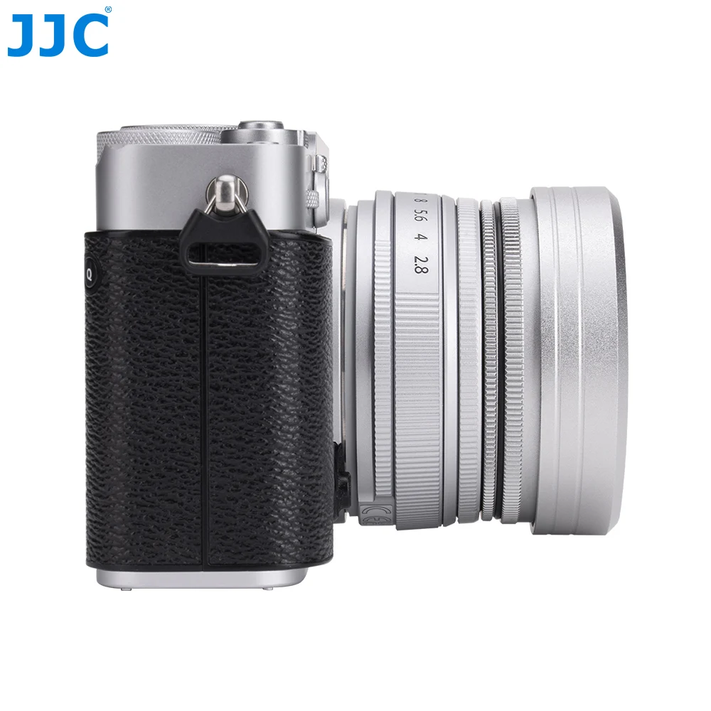 JJC quadratischer Gegenlichtblende für Fujifilm X-E5 XF 23 mm F2.8 R WR Objektiv XF 27 mm F2.8 R WR Gegenlichtblende Abdeckkappe mit Adapterring – Detail 9