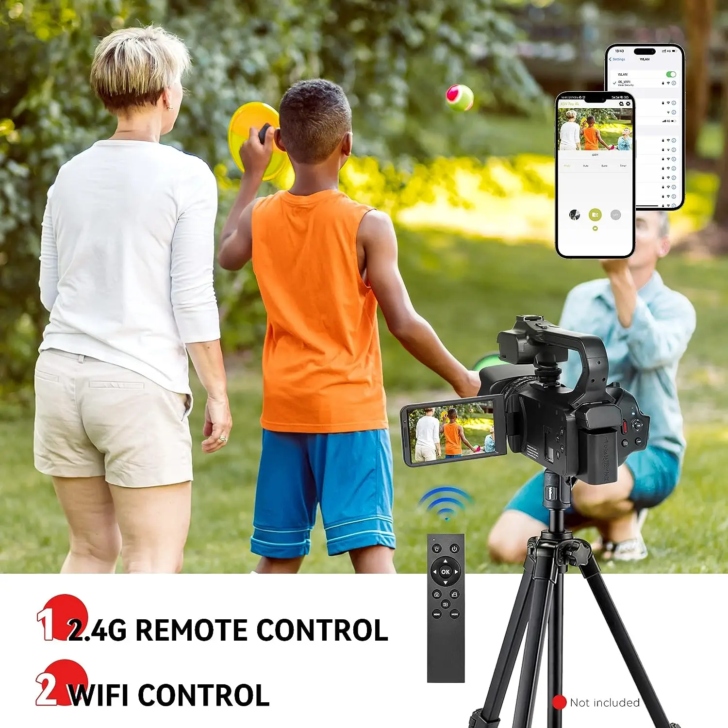 Câmera de Vídeo Digital com Foco Automático 4k Filmadora 64mp Youtube Live Stream Girar 4.0 Touch Screen Vlog Recorder 18x Wifi Webcam - Image 6