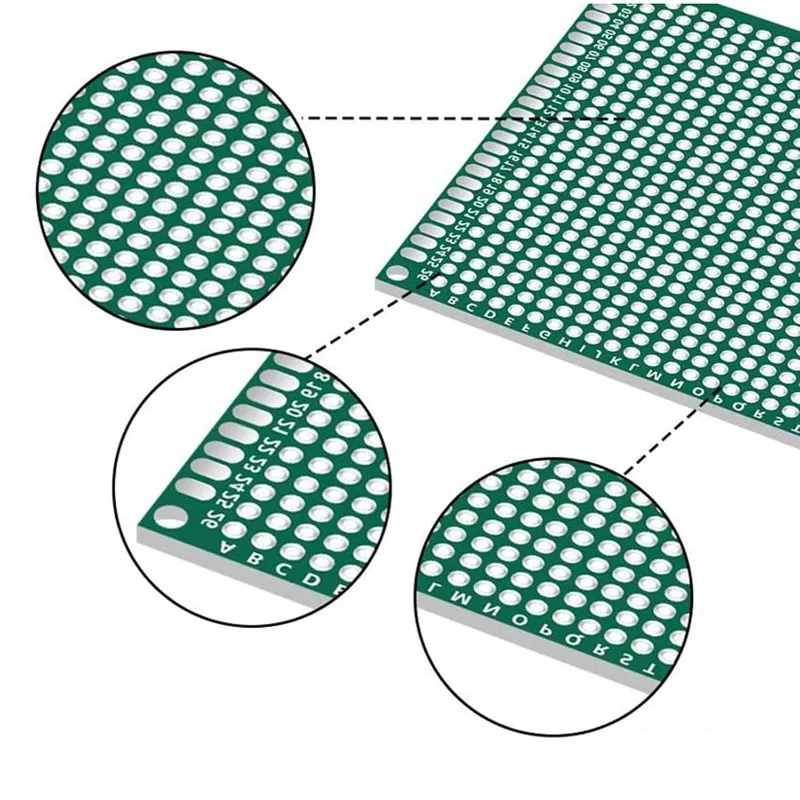 AUKENIEN 7 값 40pcs 양면 PCB 키트 2x8 3x7 4x6 5x7 6x8 7x9 8x12 Arduino DIY 납땜용 프로토타입 보드