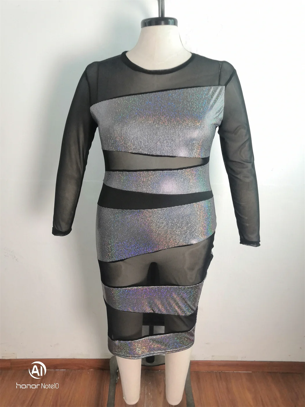 Plus Size Women Elegant Dress Leather Mesh Patchwork Party Dress 2022 Fall Casual Evening Robe Female Luxury Gown Designer Cloth