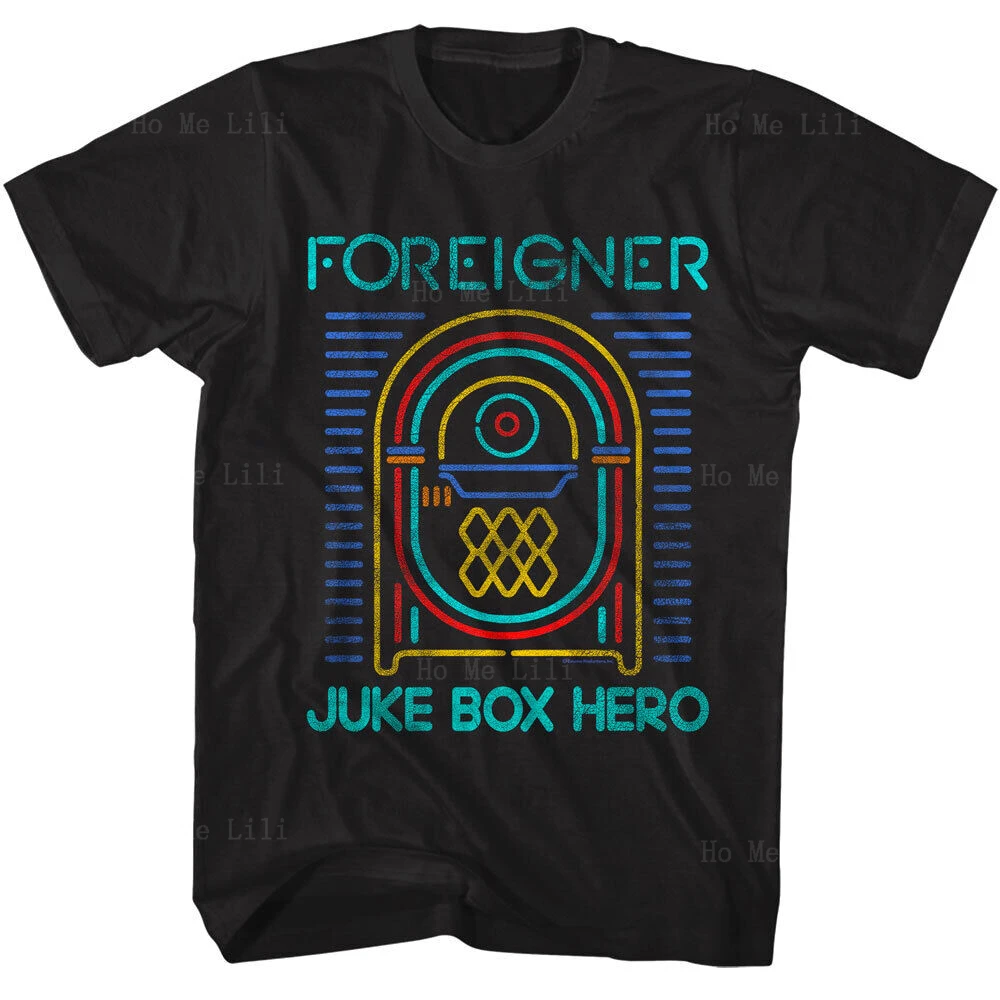 T-Shirt Personalizzata Oversize Da Eroe Con Scatola Juke Neon Straniera