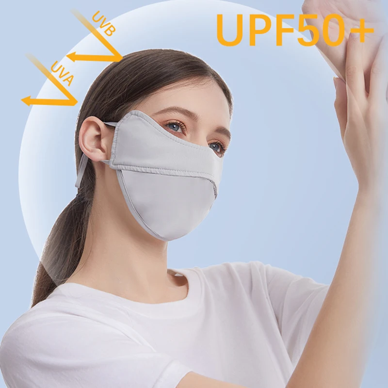 Enhanced UV Protection Ice Silk Summer Mask with Eye and Sunshade Coverage