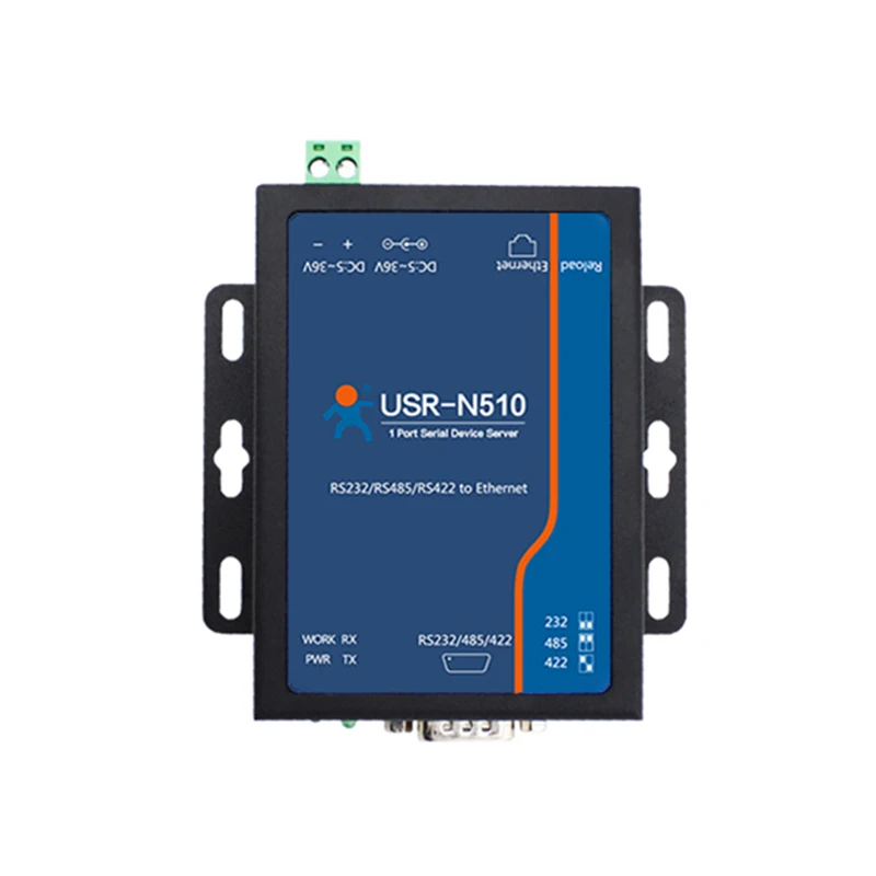 USR-N510 1포트 직렬 RS485 /RS232 /RS422-이더넷 변환기 MQTTS Modbus RTU 게이트웨이
