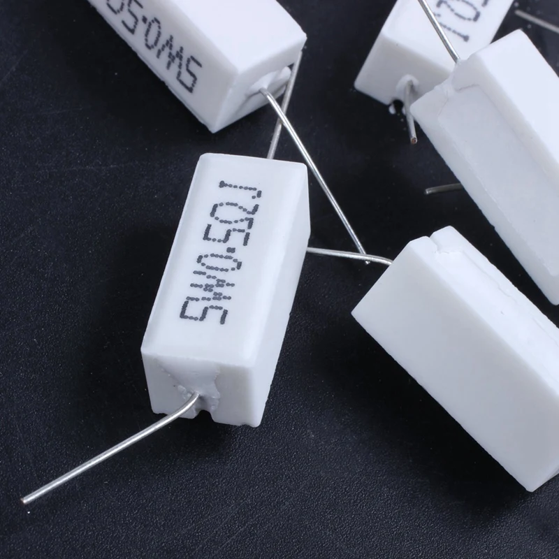 ABHU Axial Lead Ceramic Cement Resistor 0.5 Ohm 5W 30 Pcs